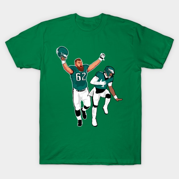 Jalen hurts x Jason kelce T-Shirt by Mic jr